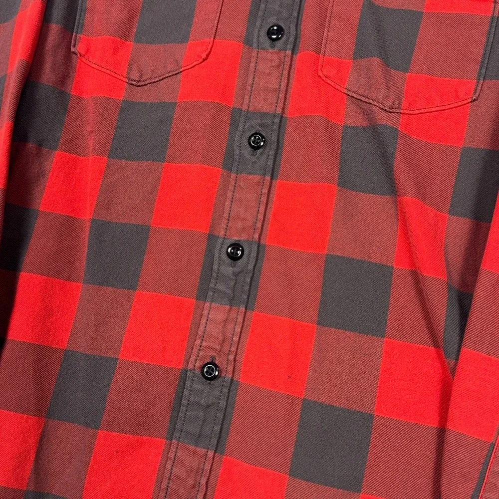 J.Crew Slim Buffalo Plaid Shirt Mens Size Small Cotton Red